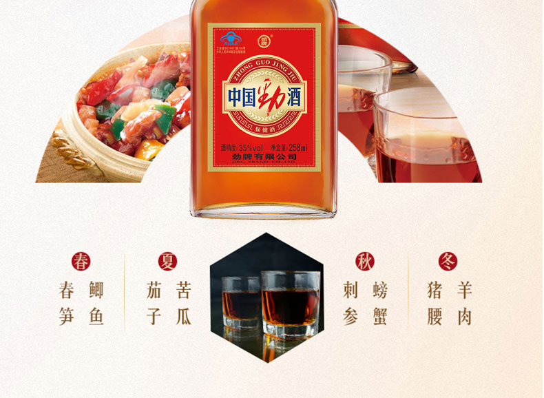 劲牌中国劲酒35度258ml瓶